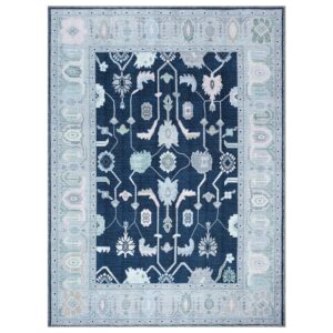 Alternative view of Nurul Navy Blue Modern Oushak Rug