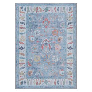 Alternative view of Asiya Muted Blues Modern Oushak Rug
