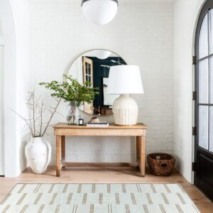 Alternative view of Ana Turkish Neutral Striped Faded Beige Brown Rug