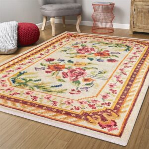 Alternative view of Rina Turkish Karabagh Floral Beige Area Rug