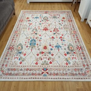 Alternative view of Zanan Turkish Beige Ivory Vintage Colorful Pattern Area Rug